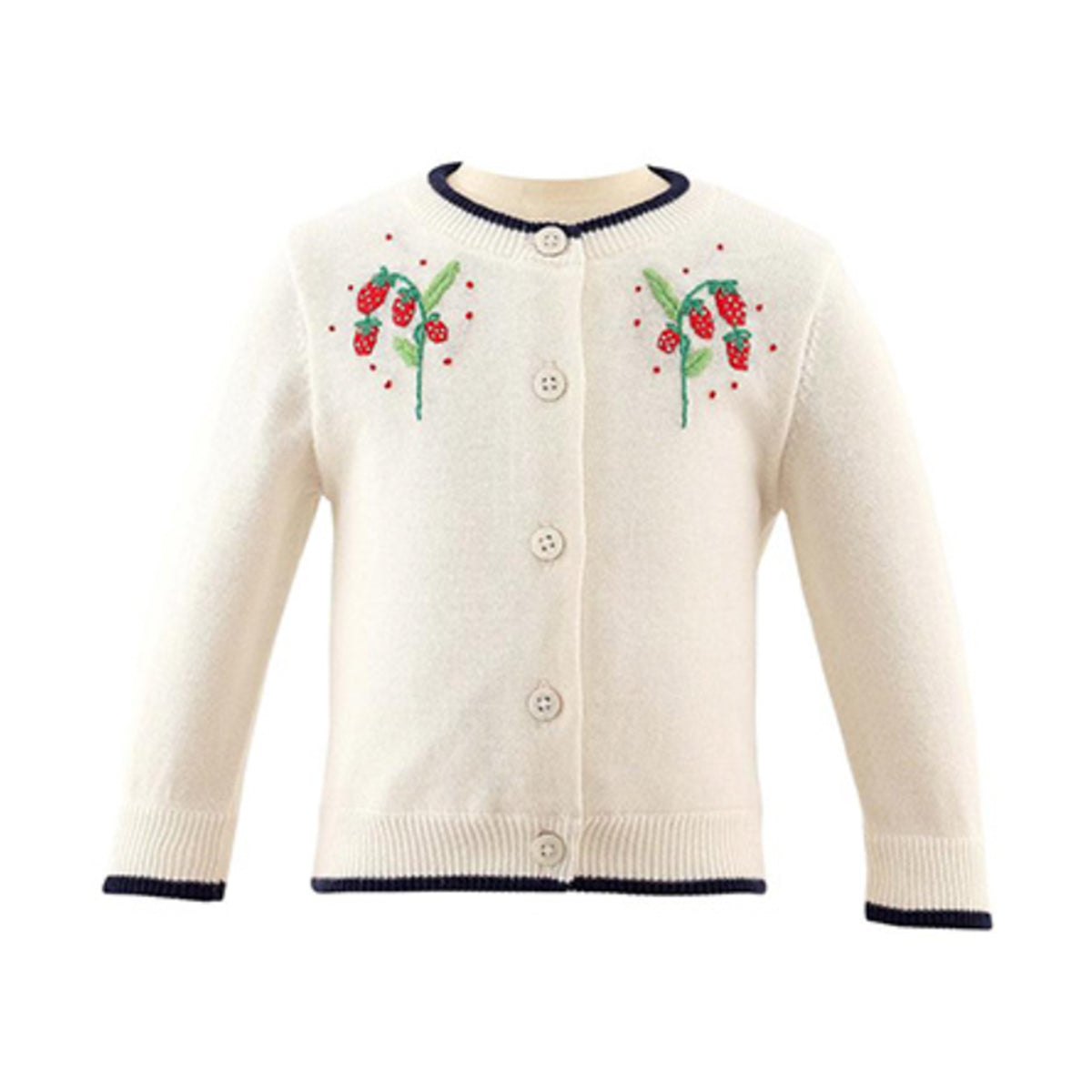 Strawberry Cardigan Cream Sweater – Peaches