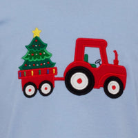 Tractor and Trees Blue Knit T-Shirt