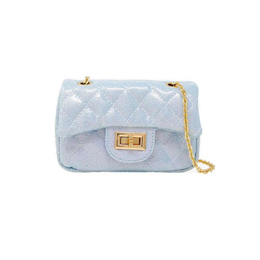 Classic Sparkle Mini Bag in Sky Blue