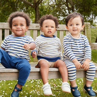 Andy Baby Leggings Navy Stripe