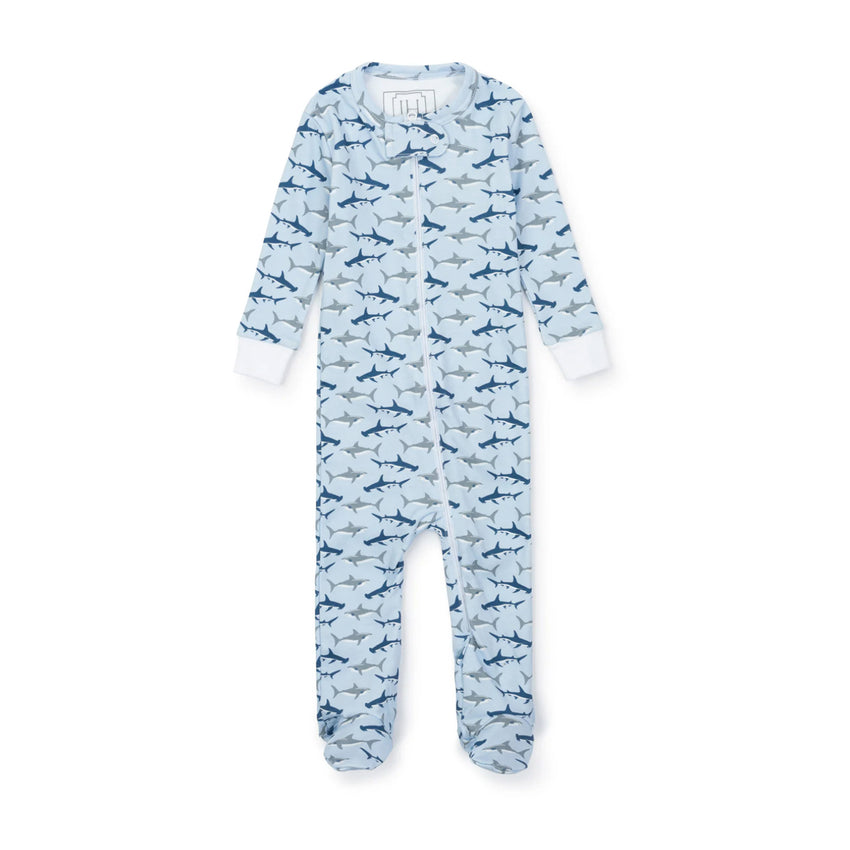 Parker Swimming Sharks Zipper Jammies