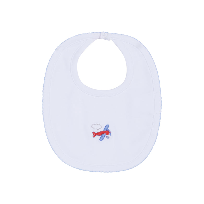 Embroidered Airplane Bib