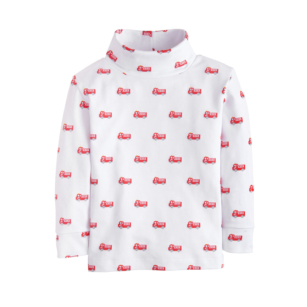 Fire Truck Printed Turtleneck