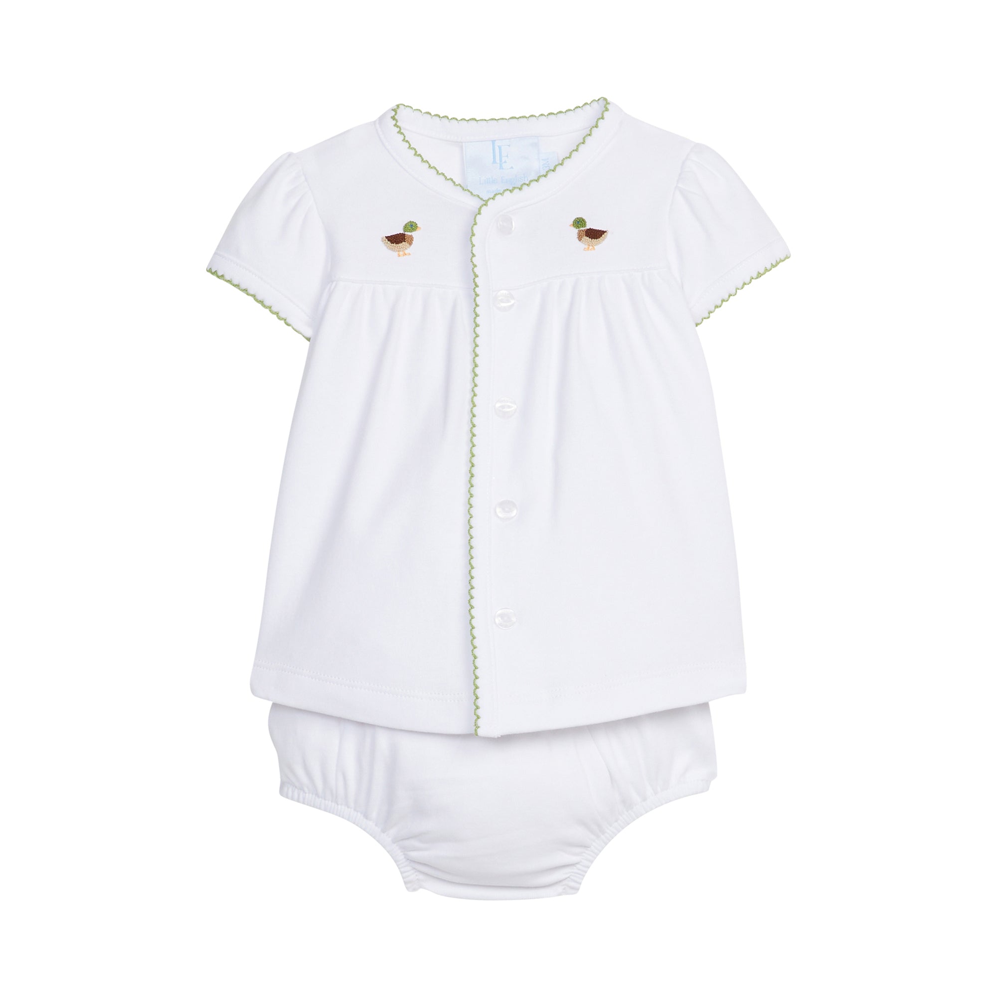 Mallard Pinpoint Layette Knit Set