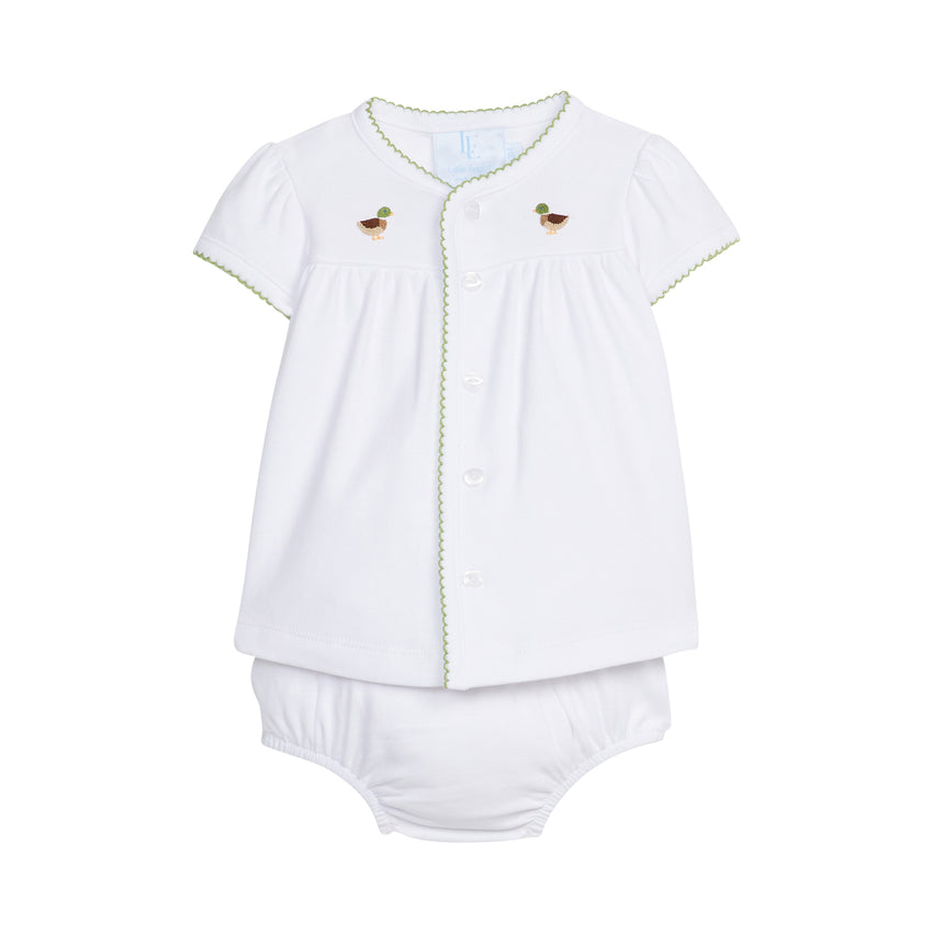 Mallard Pinpoint Layette Knit Set