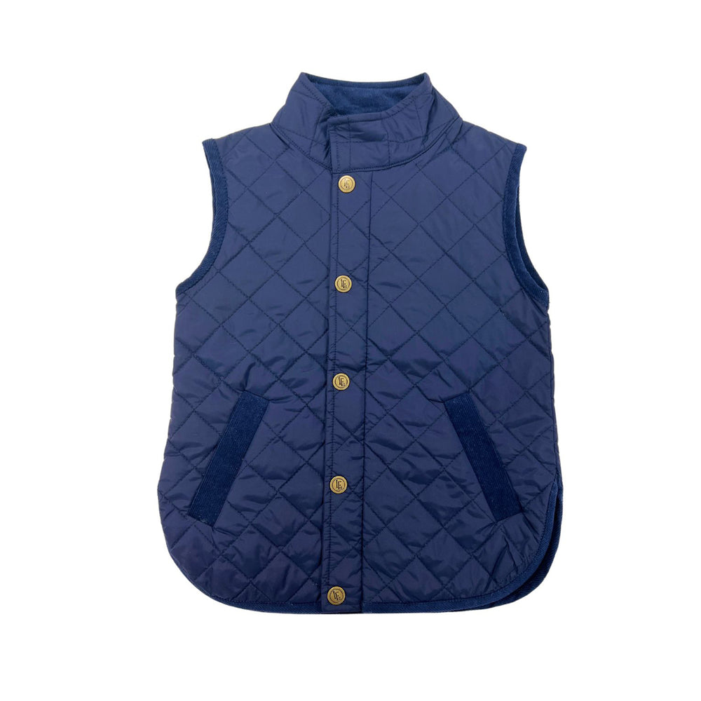 Classic Navy Quilted Vest