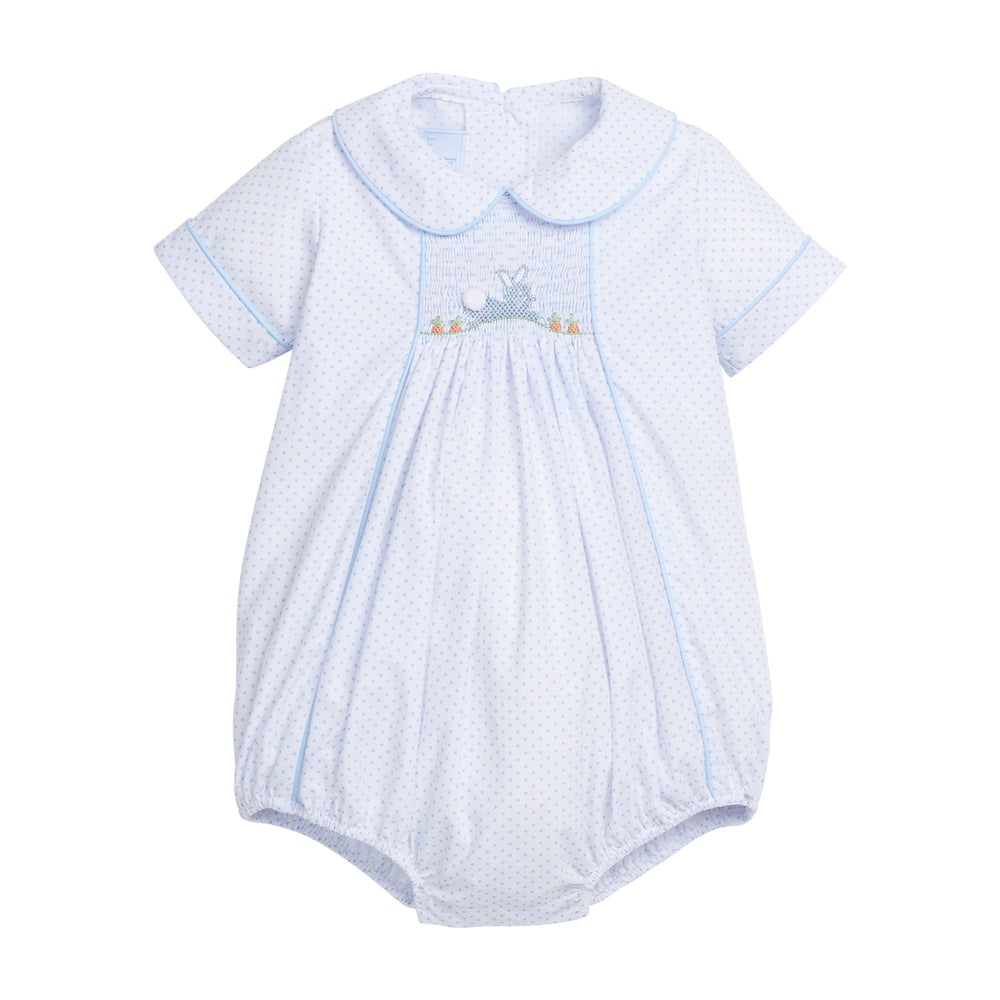 Blue Bunny Smocked Bubble