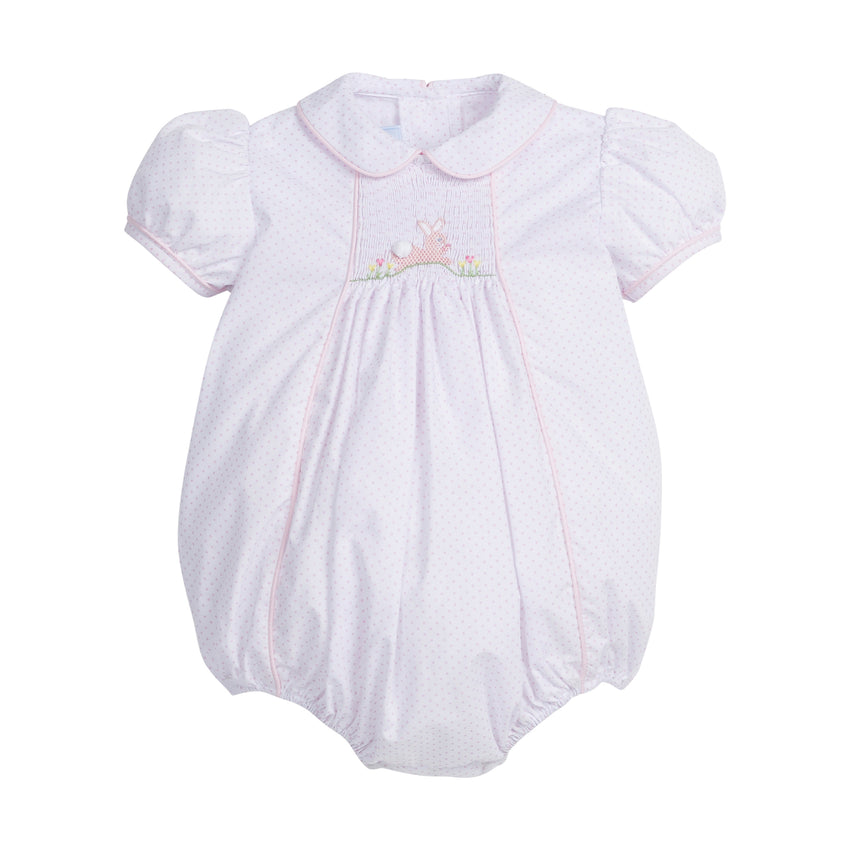 Pink Bunny Smocked Bubble