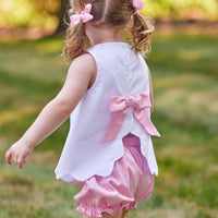 Embroidered Bow Back Bloomer Tennis Set