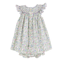 Berry Bouquet Smocked Bishop Dress in Lilac