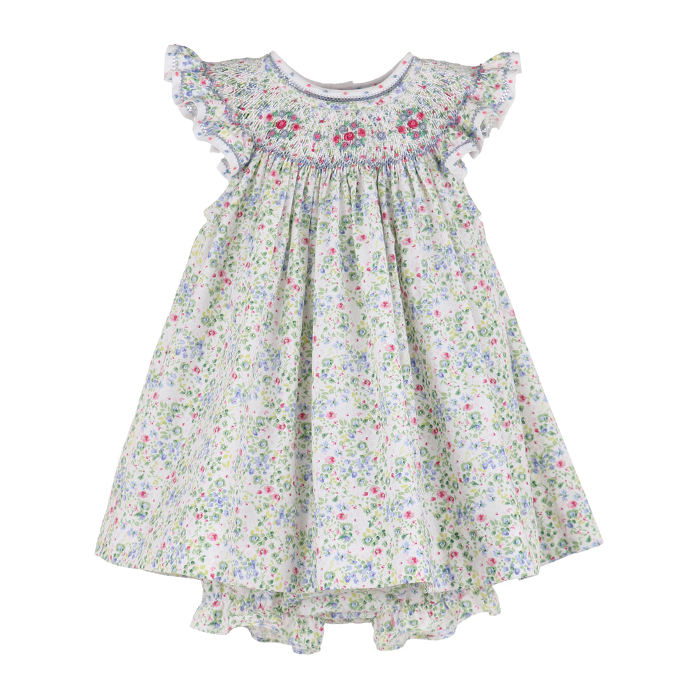 Berry Bouquet Smocked Bishop Dress in Lilac