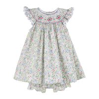 Berry Bouquet Smocked Bishop Dress in Lilac