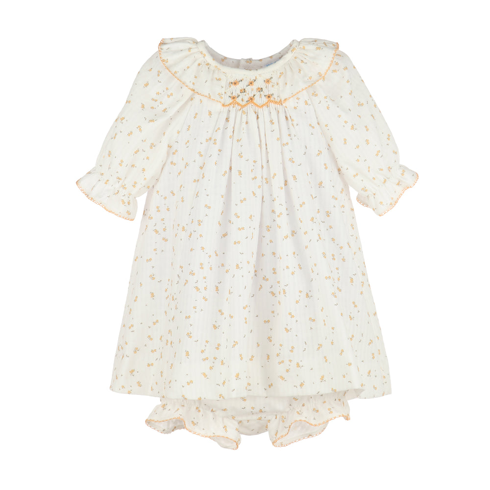 Yellow Tiny Floral Smock Bishop