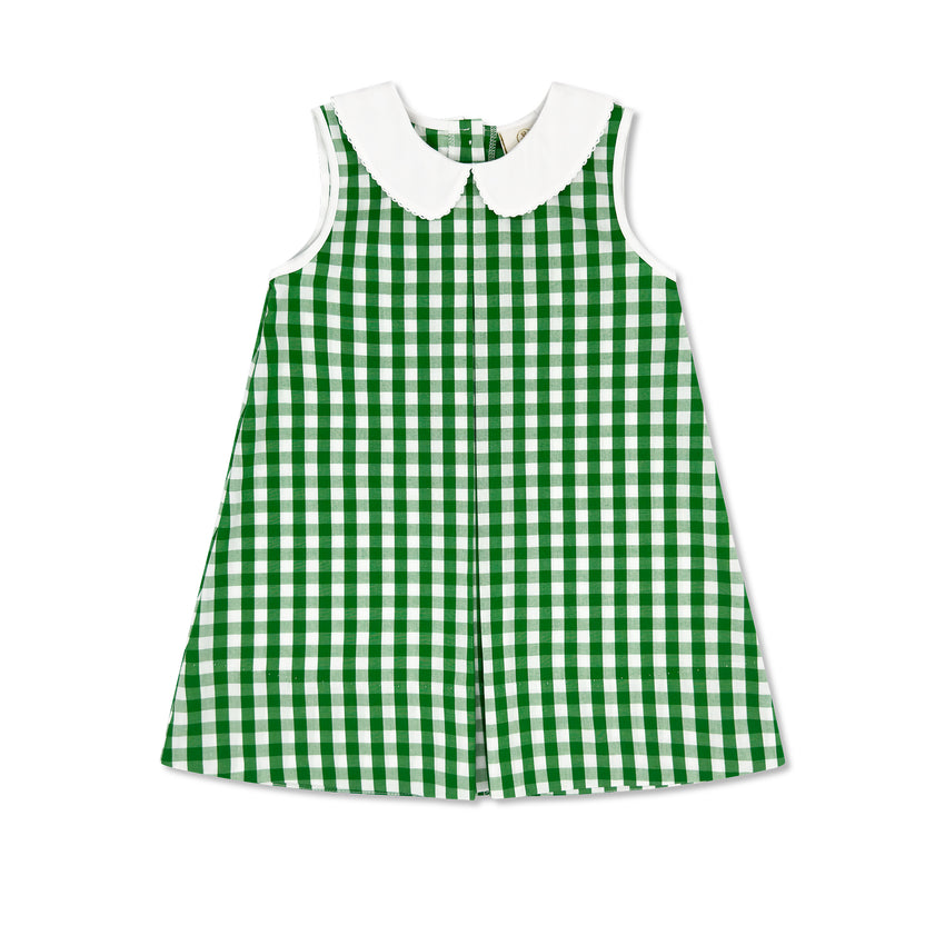 Augusta Green Gingham Caroline Dress