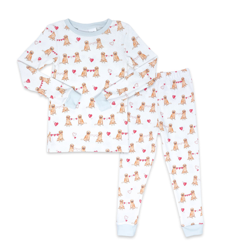 Puppy Love Sweat Pea Park Blue PJs