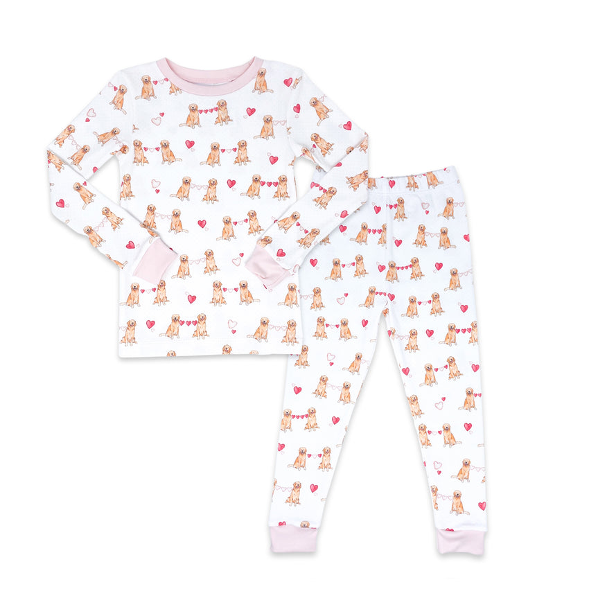 Puppy Love Sweat Pea Park Pink PJs