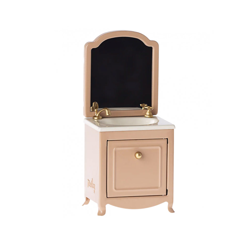 Mouse Dark Powder Dresser w/Sink and Mirror