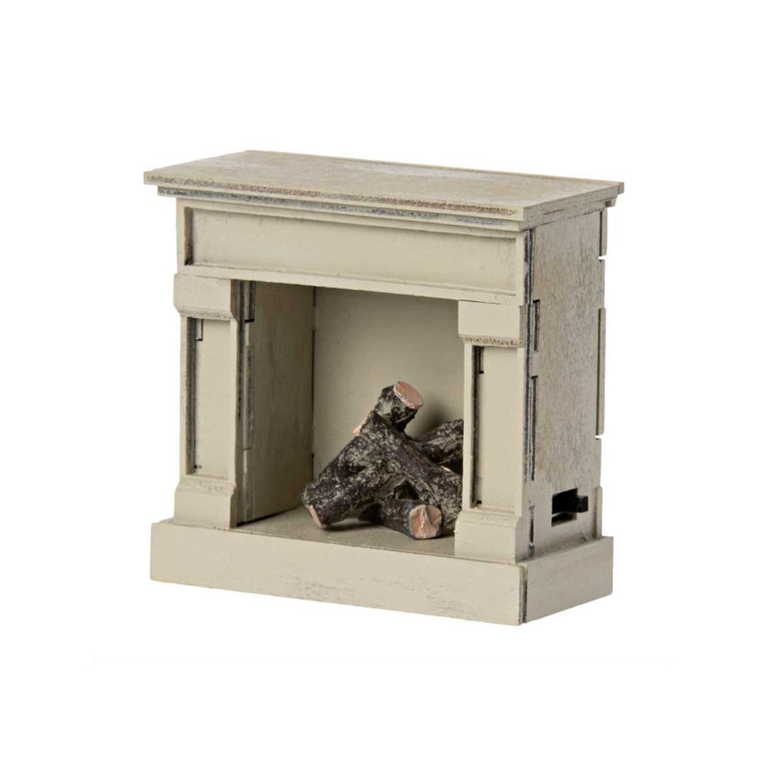 Mouse Off-White Mini Fireplace