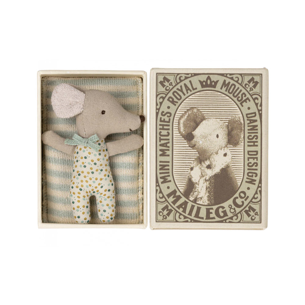 Mouse Sleepy Wakey Baby Matchbook Blue