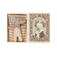 Mouse Sleepy Wakey Baby Matchbook Rose