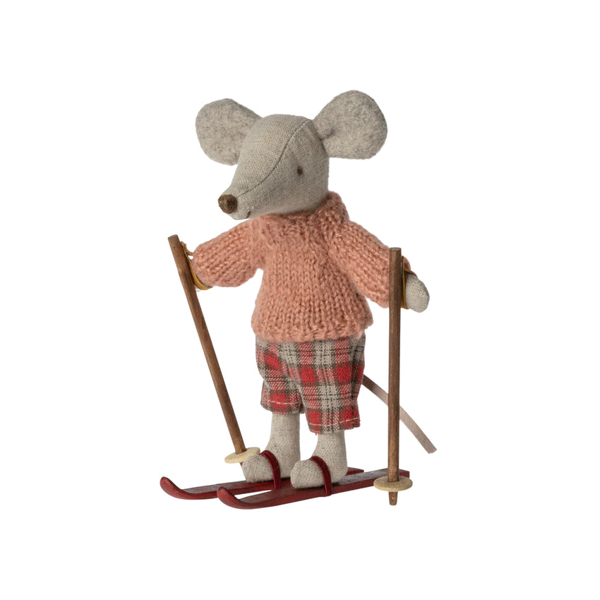 Big Sister Winter Mouse with Ski Set