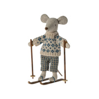 Dad Winter Mouse with Ski Set