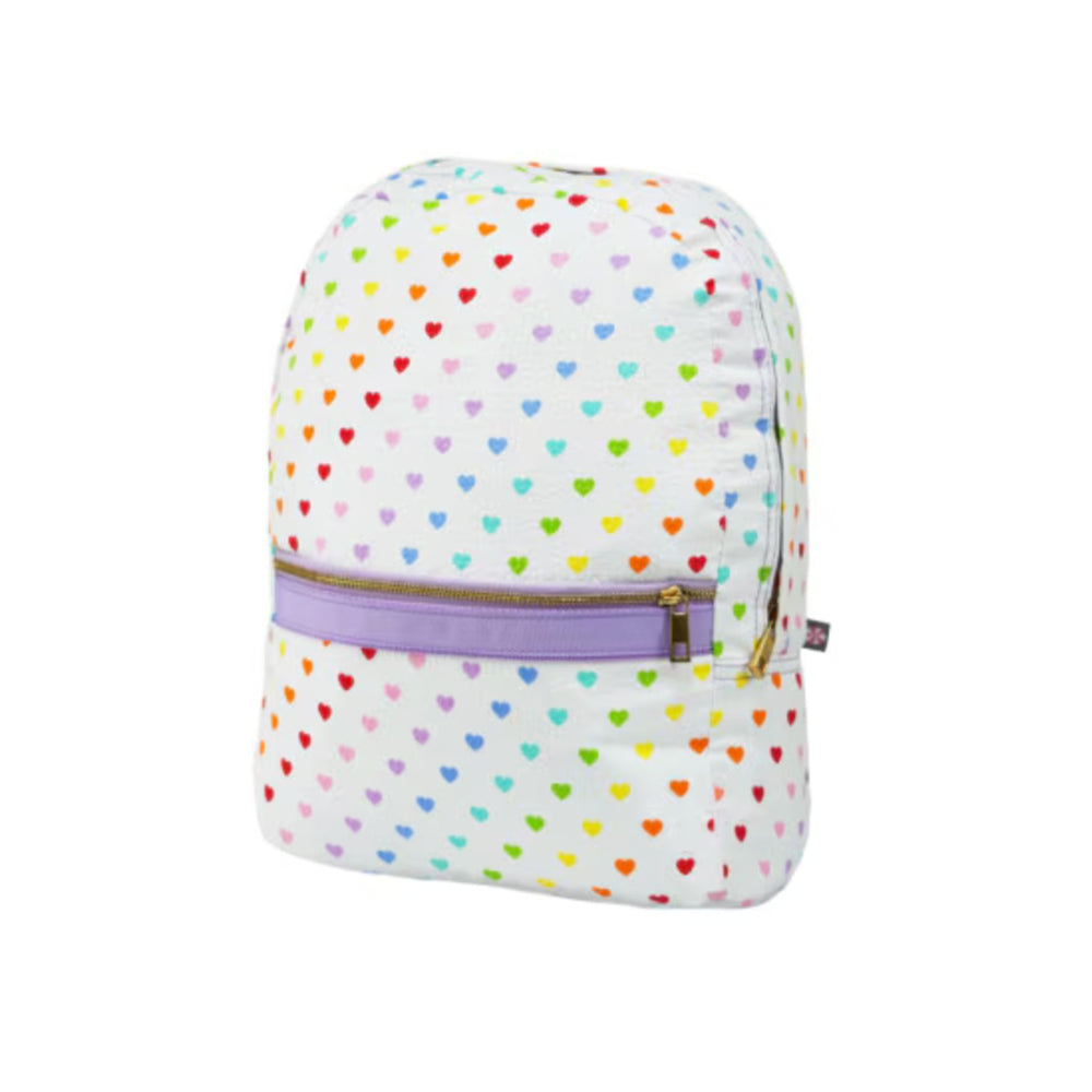 Personalized Tiny Hearts Seersucker Backpack