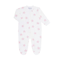 Pink Stars Zipper Footie