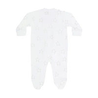 Silver Stars Zipper Footie