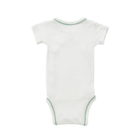 Short Sleeve Crossbody Onesie Seafoam Piping