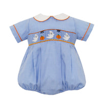 Halloween Blue Gingham Bubble