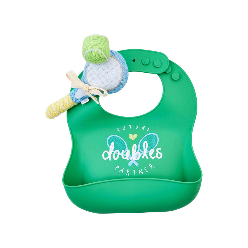 Tennis Bib & Rattle Set