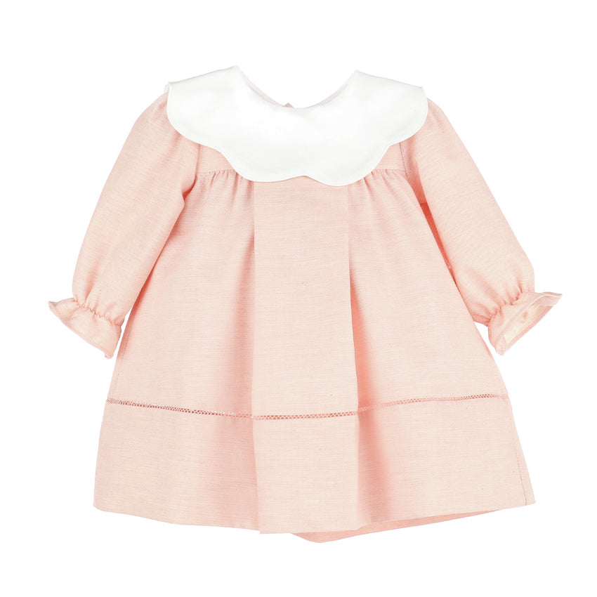 Eucalyptus Pink Frost Scallop Dress