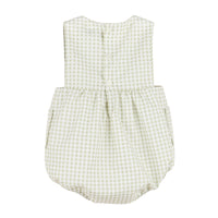 Fresh Green Gingham Pocket Overall