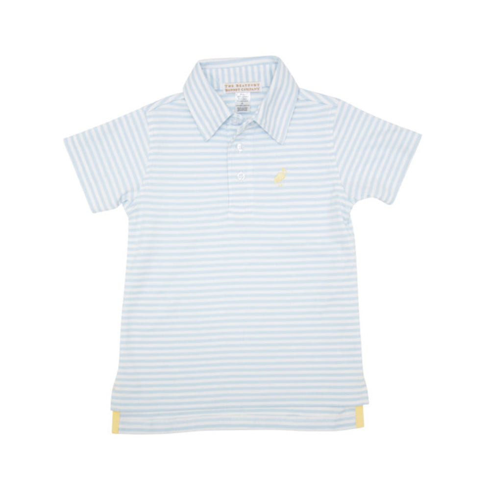 Prim and Proper Buckhead Blue Stripe Polo