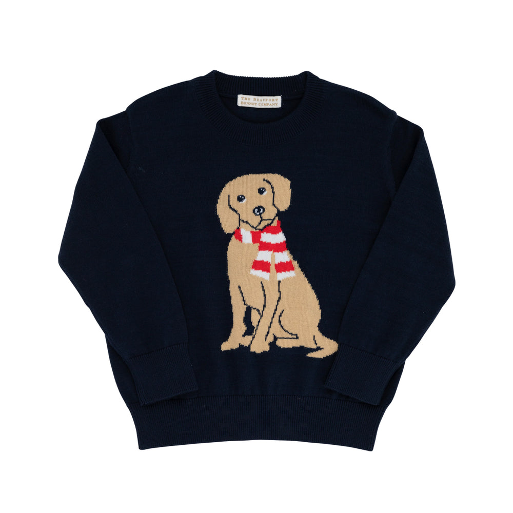 Isaac's Winter Dog Intarsia Sweater