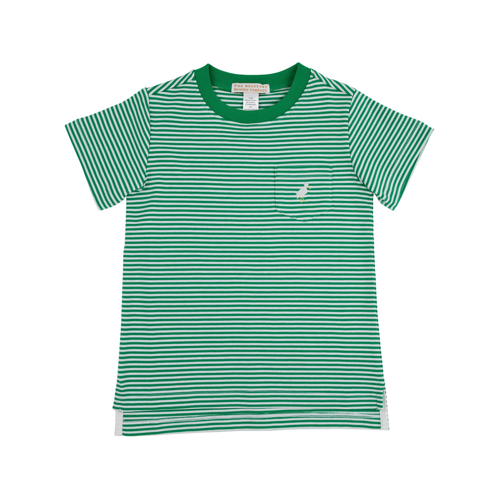 Kiawah Green Stripe Carter Crewneck