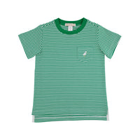 Kiawah Green Stripe Carter Crewneck