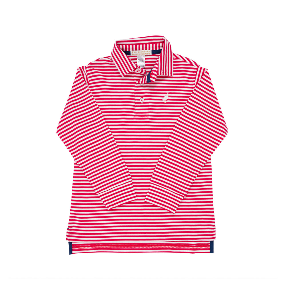 Prim and Proper Polo Richmond Red Stripe