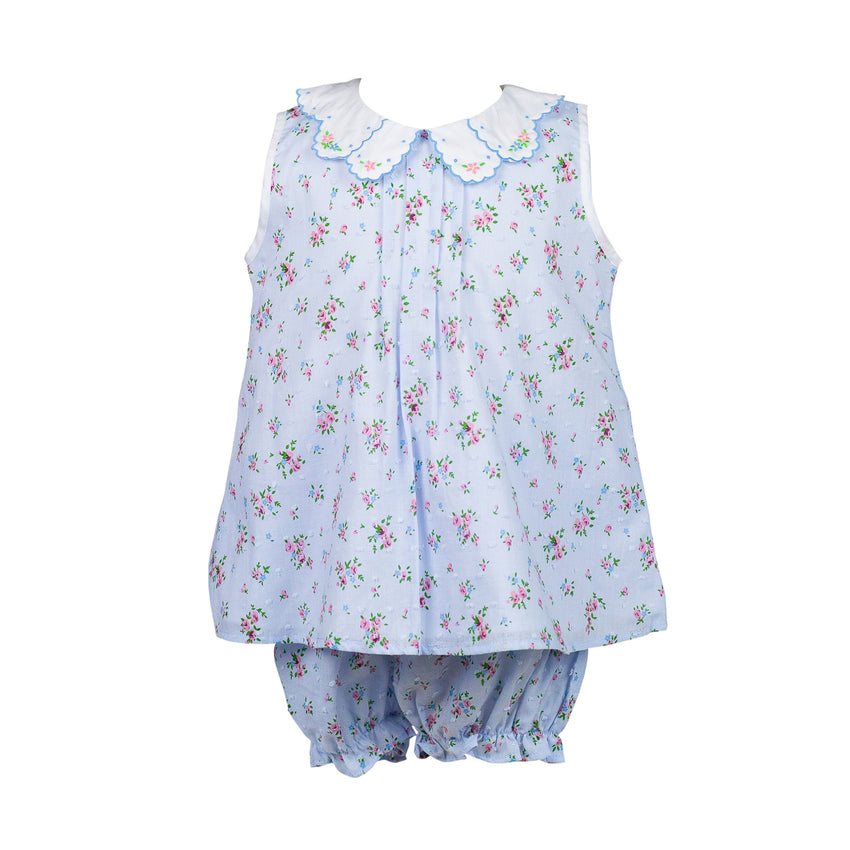 Bea Floral Swiss Dot Bloomer Set