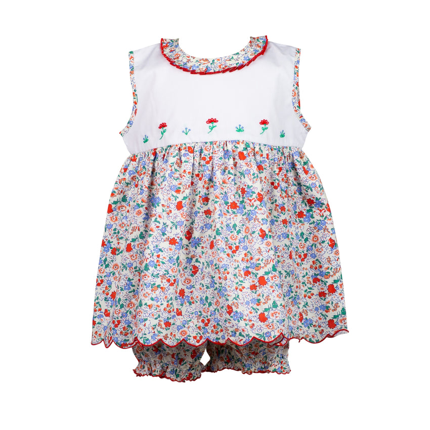 Rosie Red Floral Bloomer Set