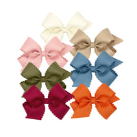 Fall/Holiday Medium Scallop Edge Bow