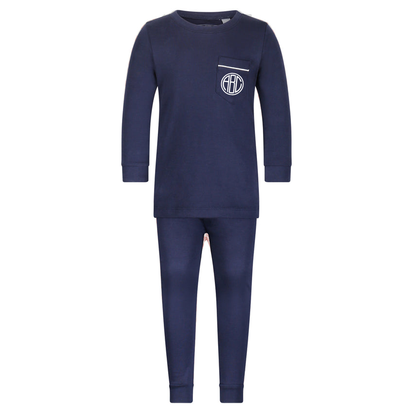 Bradford Navy Blue Two-Piece Pajamas