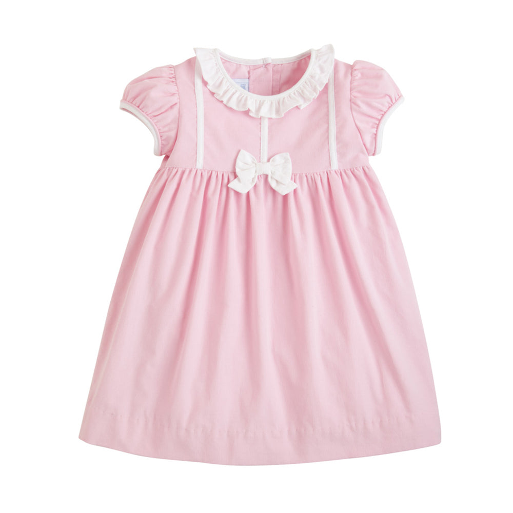 Baby pink dress 2025 with white collar