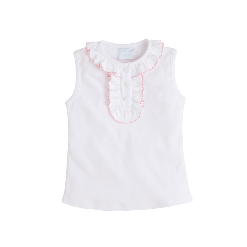 Ruffled Henley Light Pink