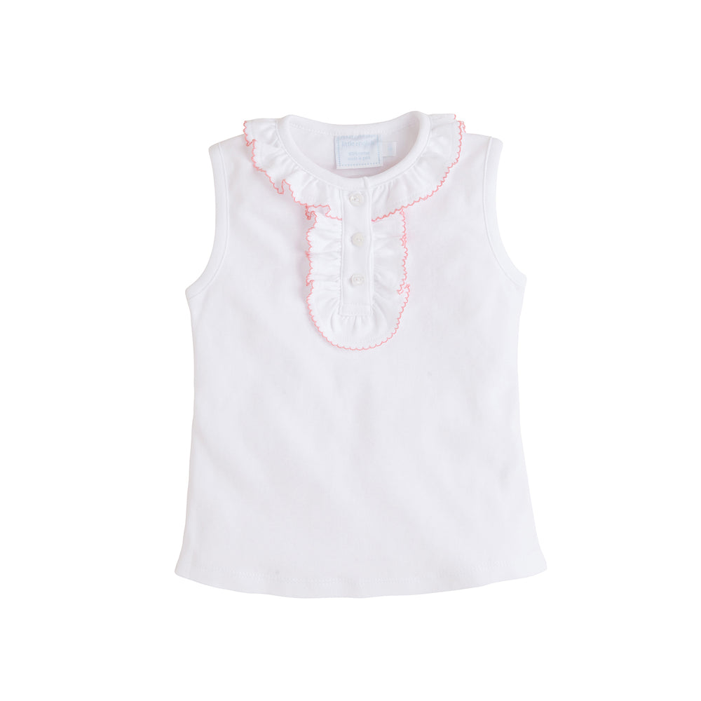 Ruffled Henley Light Pink