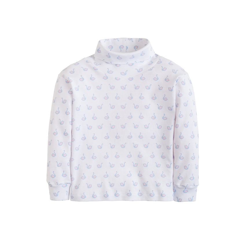 Swan Printed Turtleneck