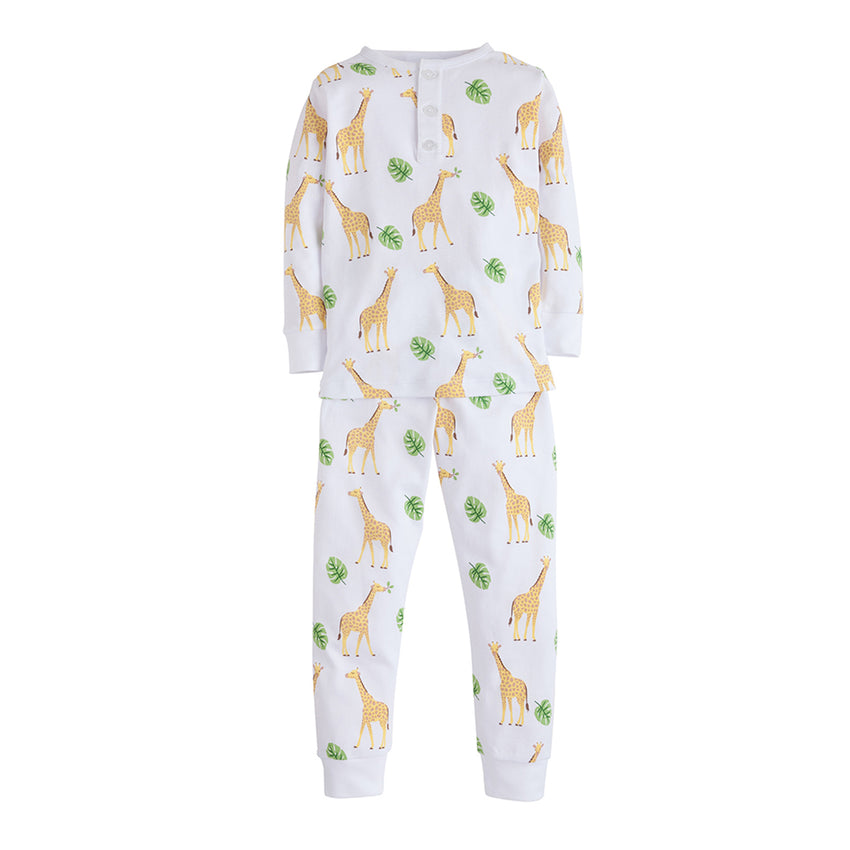 Giraffe Treetops Printed Boys Jammies