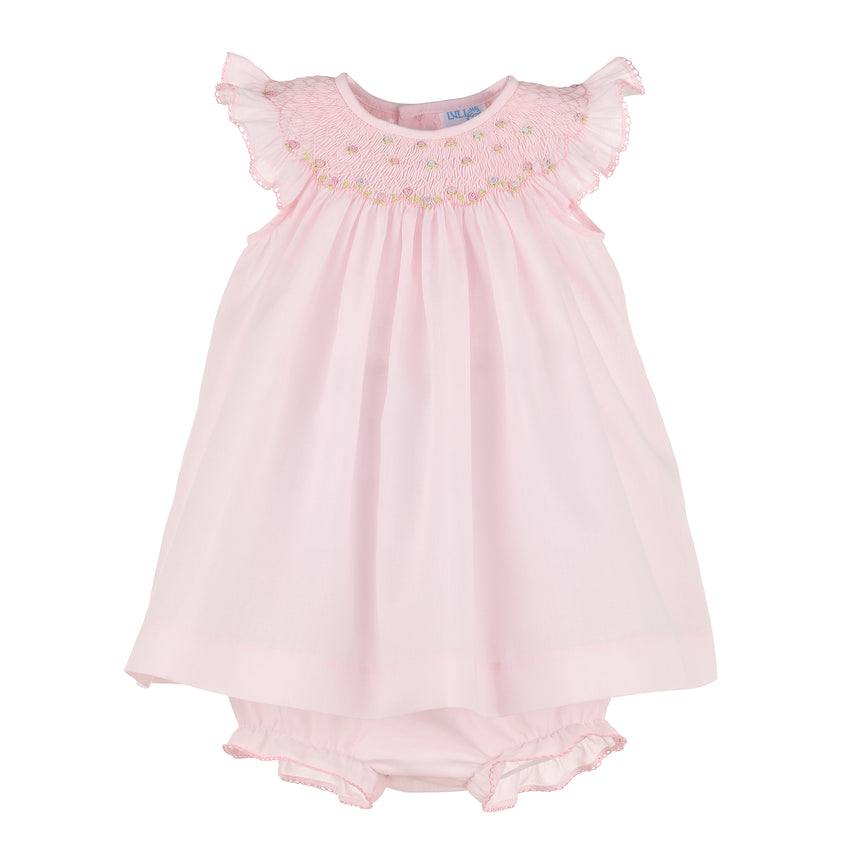 Pink Smock Bullion Flowers Two Piece