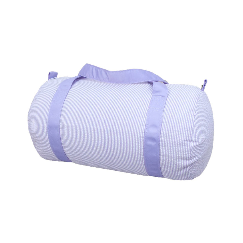 Lilac Seersucker Duffel Bag